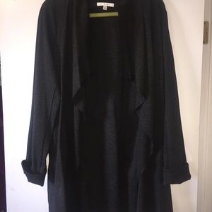 Cabi Charcoal grey mid length cardigan